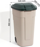 Контейнер для сміття Curver 110 л Бежевий (3012400003007) - зображення 4