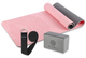 Zestaw do jogi HMS Mata TPE YM10 + Kostka KJ02 + Pasek SJ02 Pink (5908261684524) - obraz 1