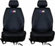 Накидки на сиденье автомобиля EVAtech ECO PRO BMW M черный ромб с синей нитью черный кант 2 шт (SCASDRBLB2V006) - изображение 1