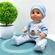 Пупс функциональный Чудо Малыш 7 функций бутылочка соска горшок в комплекте 33 см Голубой (2430YLL-T-DM-UA) - изображение 8