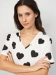 Пижама (футболка + штаны) женская хлопковая Trendyol THMSS25PT00277 M White/Multicolor (8684737079991) - изображение 5