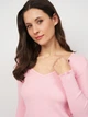 Пижама (лонгслив + штаны) женская Trendyol THMAW26PT00011 S Rosa (8684737543300) - изображение 5