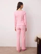 Пижама (лонгслив + штаны) женская Trendyol THMAW26PT00011 S Rosa (8684737543300) - изображение 8