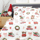 Комплект постільної білизни Homla Holly Jolly Arco Підковдра 220 x 200 см + 2 наволочки 70 x 80 см бавовняний в автомобілі Білий (5904183830124) - зображення 4