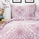 Комплект постільної білизни Homla Calloway Підковдра 160 x 200 см + 2 наволочки 70 x 80 см з мікрофібри з візерунком Рожевий (5904183880266) - зображення 6