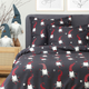 Komplet pościeli Homla Gnomma Poszewka na pościel 220 x 200 cm + 2 poszewki na poduszki 70 x 80 cm z mikrofibry z motywem świątecznym Czarny (5904183829609) - obraz 4