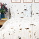 Komplet pościeli Homla Idalia Poszewka na pościel 160 x 200 cm + 2 poszewki na poduszki 70 x 80 cm bawełniany w kwiaty Beżowy (5904183853741) - obraz 5