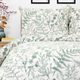 Komplet pościeli Homla Liliane Essentials Poszewka na pościel 160 x 200 cm + 2 poszewki na poduszki 70 x 80 cm z mikrofibry w liście Zielony (5906496741432) - obraz 5