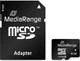 MicroSDHC MediaRange 16 GB microSDHC class 10 + SD adapter MR958 - изображение 1
