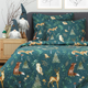 Комплект постільної білизни Homla Magic Moments Padu Підковдра 160 x 200 см + 2 наволочки 70 x 80 см бавовняний в тварини Зелений (5904183829913) - зображення 5
