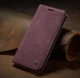 Чехол книжка Caseme с магнитом для iPhone 13 бордовый бумажник - изображение 2