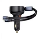 Автомобільний Зарядний Пристрій Baseus Enjoyment Pro Car Charger U+Retractable C & iP Cable 60W black - зображення 1