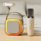 Мини-детское караоке K12 портативная Bluetooth колонка с микрофоном и LED-подсветкой - изображение 4