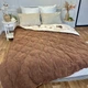 Ковдра полуторна відкрита двостороння з вовни Arda Pure Wool 21445 150х210 см шоколадна 5149165 - зображення 6