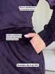 Брюки женские велюровые широкие Merlini Пецолла 600001265 4XL-5XL Фиолетовые (600001265_4) - изображение 5