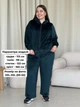 Брюки женские велюровые широкие Merlini Пецолла 600001266 4XL-5XL Зеленые (600001266_4) - изображение 4