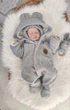 Комплект на выписку для новорожденного Зимний Teddy комбинезон с шапочкой + конверт Серый (SHd44) - изображение 3