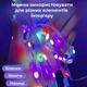 Умная смарт гирлянда роса usb для елки с кольцом для новогоднего декора Smart Lights RGB Bluetooth + пульт светодиодная разноцветная юсб штора конский хвост с управлением через смартфон высота 2 метра 200 LED (MTL22) - изображение 6
