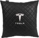 Подушка в авто EVAtech ECO 40 x 40 см Tesla чорний ромб з чорною ниткою (SPBCSBBV040) - зображення 1