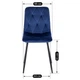 Комплект из 4 мягких кресел Just Relax ROBIN Navy Blue velour - изображение 5