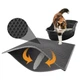 Килимок для котячого туалету Ginger Cat двошаровий під лоток 67х60х1см ромб / чорний - изображение 1