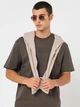 Футболка хлопковая длинная мужская Armani Exchange 253105017 2XL Коричневая (1159845873) - изображение 7