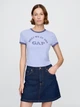 Футболка хлопковая короткая женская GAP 609754139 XL Синяя ( 1159846270) - изображение 1