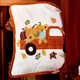 Poszewka Homla Bihar z haftowanym autem z dyniami Beżowa 45 x 45 cm (5906496704765) - obraz 6