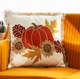 Poszewka Homla Neser z wyszywanymi dyniami Biała 45 x 45 cm (5906496704772) - obraz 8