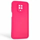 Чехол силиконовый Soft Touch для Xiaomi Redmi Note 9 Pro малиновый (Полная защита камеры) - изображение 1