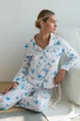 Пижама Forli Пижамный костюм из фланели с брюками Space XXL Белый FL0010-18-69_XXL - изображение 2
