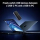 Коммутатор USB-A,USB-C UGREEN CM687 адаптер с 2 кабелями передачи данных USB-C и пультом дистанционного управления Black (25098) - изображение 2