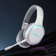 Наушники беспроводные игровые Picun P80X с микрофоном и RGB подсветкой White - изображение 1
