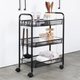 Візок для зберігання Vilde металевий чорний 3-рівневий 44 x 26 x 63 см (5904316472221) - зображення 3