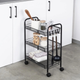 Візок для зберігання Vilde металевий чорний 3-рівневий 44 x 26 x 63 см (5904316472221) - зображення 7