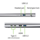 Ноутбук Acer Extensa 15 EX215- 57- 328J, NX. EJ9EX. 008, 15. 6, Intel Core i3- 1315U (6 ядер), Intel Iris Xe, 8GB 4800MHz (1x8GB) DDR5, Silver - изображение 10