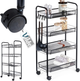 Візок для зберігання Vilde металевий чорний 4-рівневий 44 x 26 x 84 см (5904316472214) - зображення 10