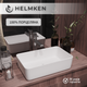 Раковина Helmken 67448000 48 см белая + донный клапан Click-Clack белый матовый + сифон - изображение 3