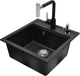 Zlewozmywak Helika Tesa 51 x 49 x 20 cm Czarny (Tesa SQT100+7783+DTR) - obraz 2