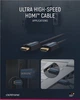 Кабель монітора-сигнальний ClickTronic HDMI M/M 2.0m v2.1 8K@60Hz UHD HDR Casual OFC синій(75.04.0990) - зображення 6