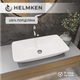 Раковина Helmken 88670000 70 см біла + донний клапан Click-Clack білий матовий - зображення 3