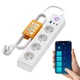Розумний подовжувач MIUCDA для бездротової мережі з 4 розетками 10 A, 1 USB та 2 портами Type-C 1,5 м - зображення 1