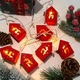 Гирлянда 3 метра 20 Led USB Домики Олень нить капля роса тёплый белый цвет светодиодная гирлянда с оленями для декора в комнату на окно на ёлку на стол подоконник гирлянду 2026 MA755 - изображение 3