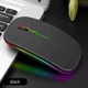 Стильна і зручна бездротова мишка AppStyle black з підтримкою Bluetooth 5.0, USB-адаптера 2.4 ГГц, RGB-підсвічуванням та акумулятором з швидкою зарядкою,матова чорна - зображення 1