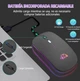Мишка Bluetooth / 2.4 ГГц , ZIYOULANG X15 з підсвічуванням RGB,Акумуляторна мишка чорна матова з вовком - изображение 5