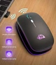 Мишка Bluetooth / 2.4 ГГц , ZIYOULANG X15 з підсвічуванням RGB,Акумуляторна мишка чорна матова з вовком - изображение 7