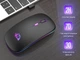 Мишка Bluetooth / 2.4 ГГц , ZIYOULANG X15 з підсвічуванням RGB,Акумуляторна мишка чорна матова з вовком - изображение 9