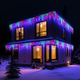 Уличная светодиодная гирлянда Бахрома 25 м 405 LED, черный провод, мультиколор - изображение 2