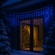Уличная гирлянда Бахрома 20 м 335 LED белый провод синий мерцающий свет для новогоднего оформления и уличного декора - изображение 1