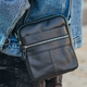 Барсетка-мессенджер мужская кожаная Tiding Bag BON6165 19х22х5 черная, через плечо (JDT-0849798) - изображение 7